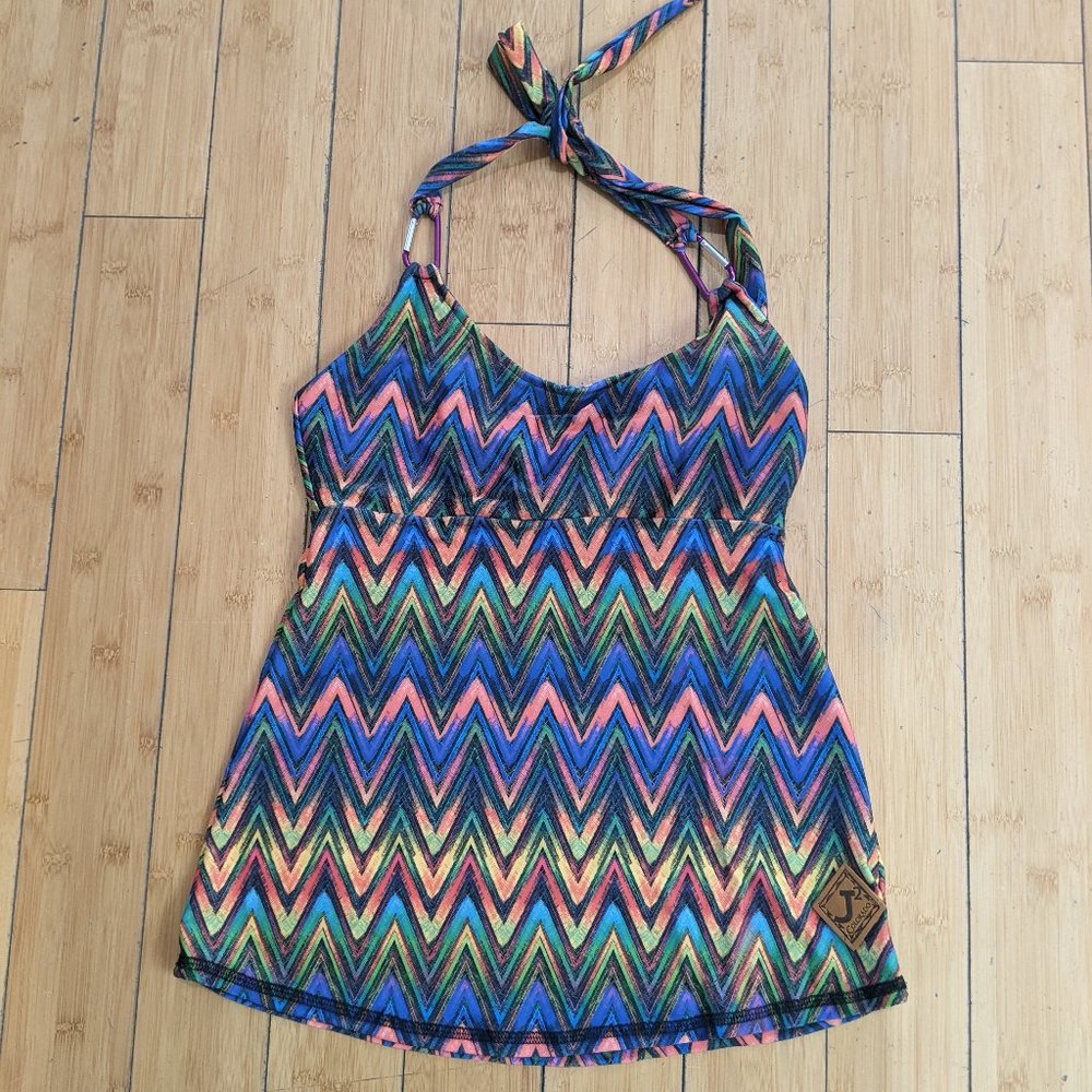 J2 (J Squared) Multi Color A-Line Halter Top (S) - image 1